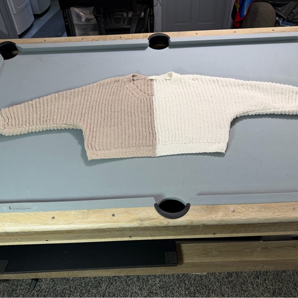 Altar'd State Sweaters - Altar'd State Beige and Cream Knit Sweater